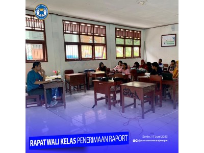 Rapat wali kelas untuk penerimaan raport (17-06-2023)